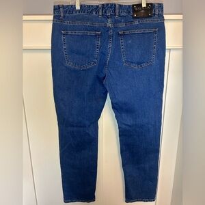 Balmain leather patch jeans
